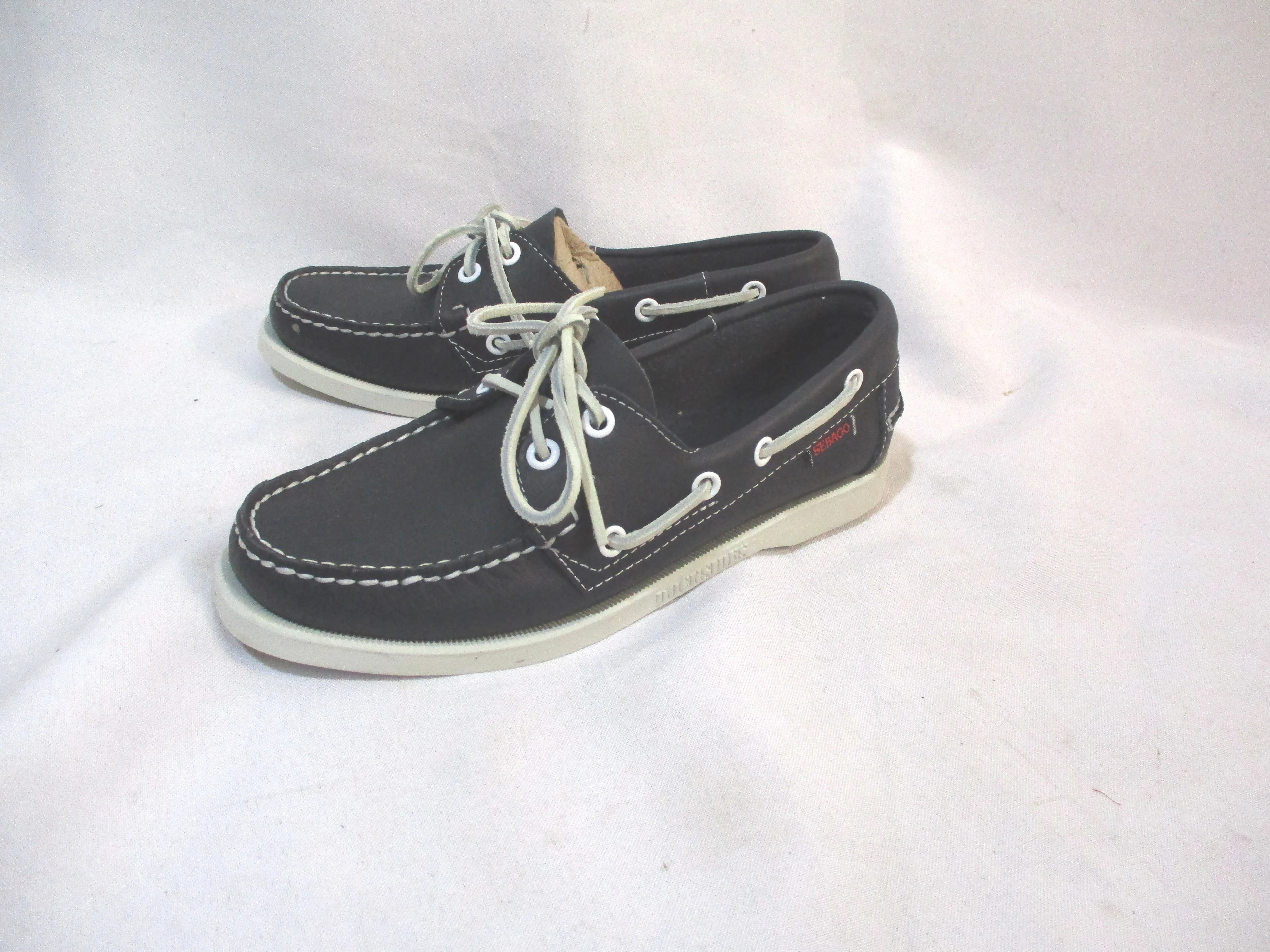 NEW SEBAGO DOCKSIDERS Leather Mocs Boat Shoe Preppy BLUE NITE 6