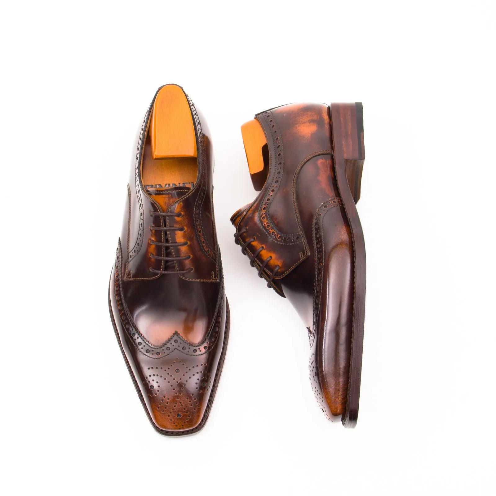 Patent leather goodyear welt dress shoes Brown