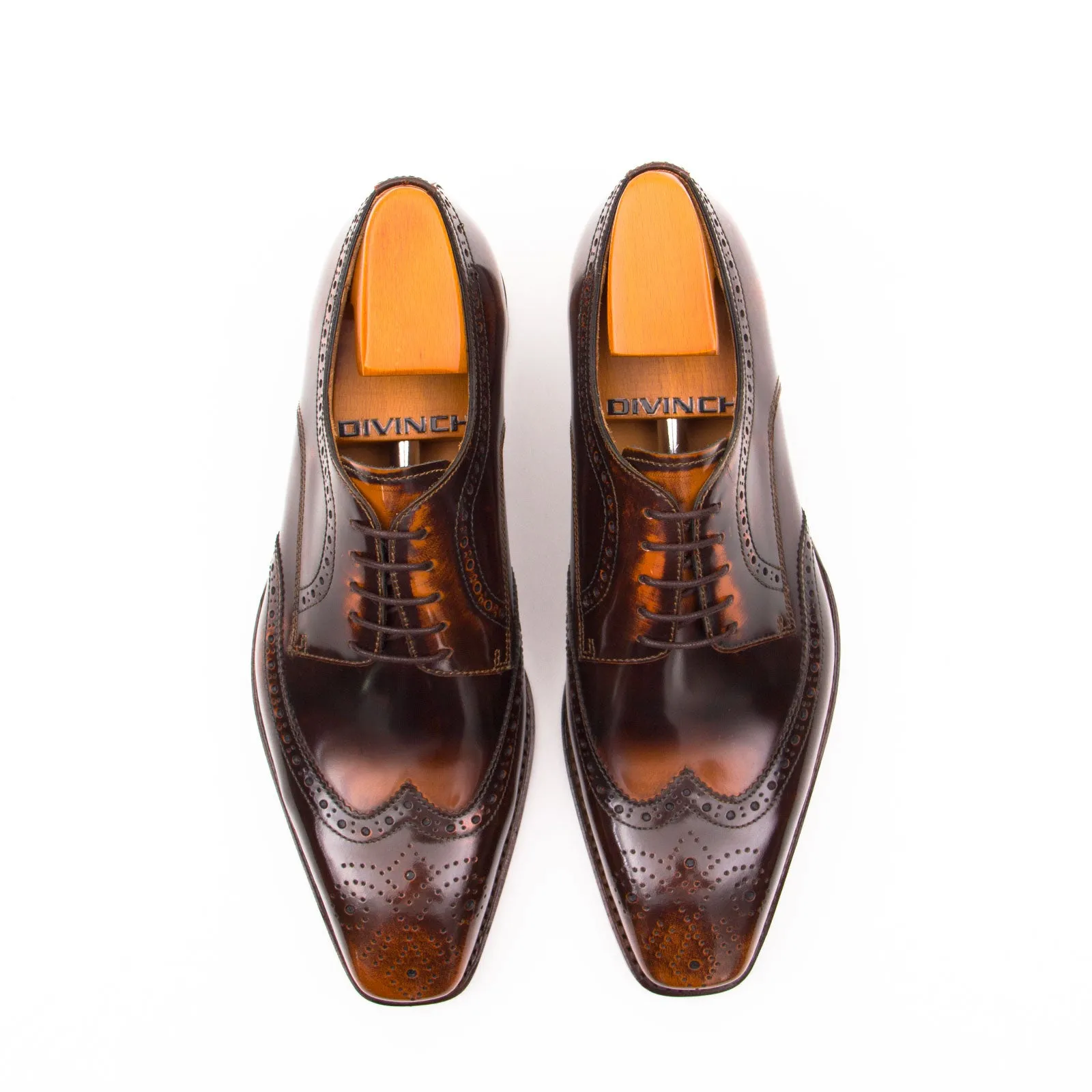 Patent leather goodyear welt dress shoes Brown