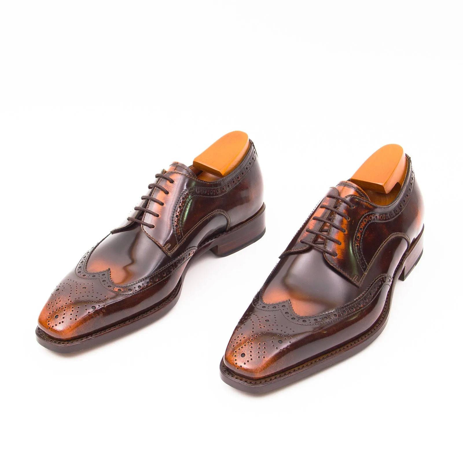 Patent leather goodyear welt dress shoes Brown