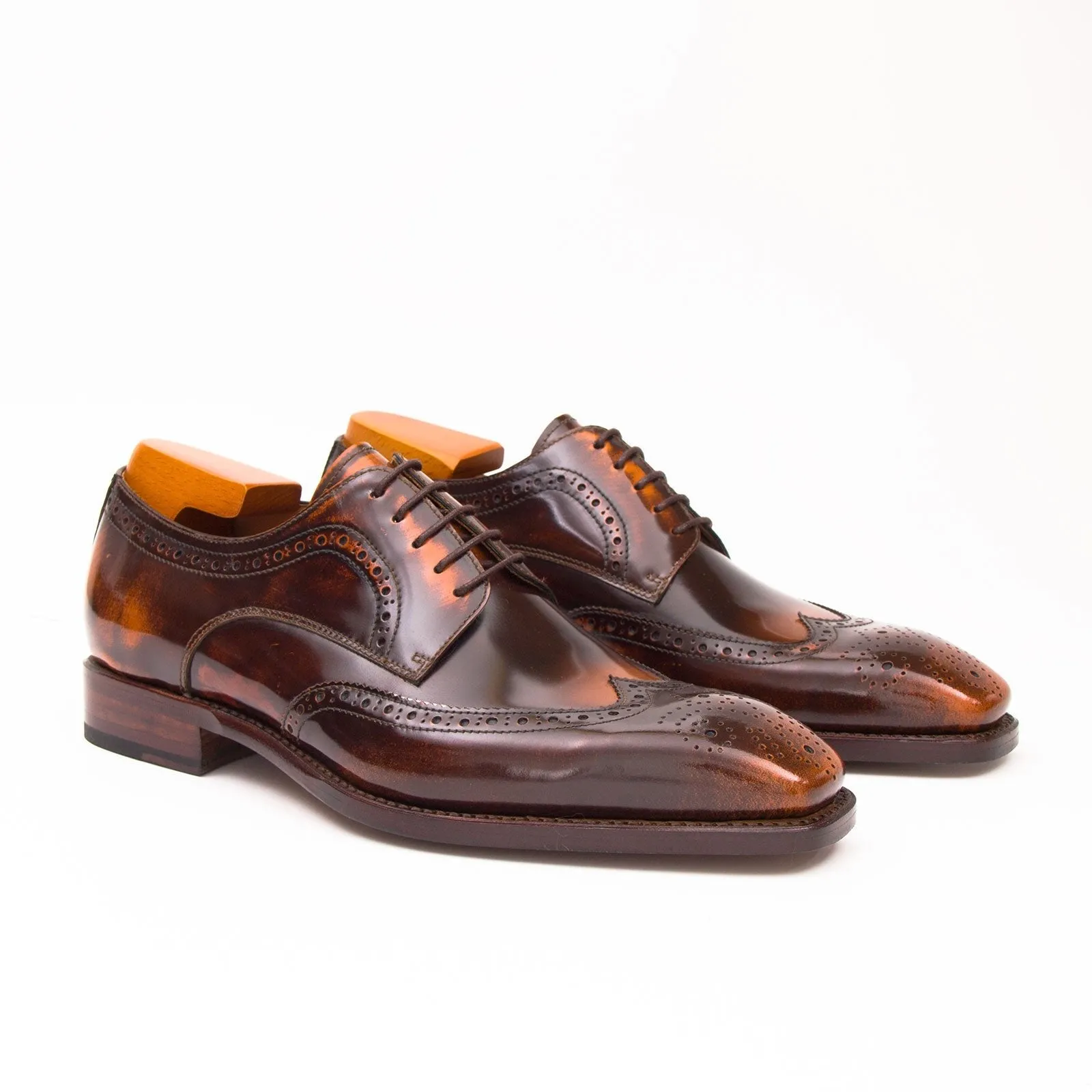 Patent leather goodyear welt dress shoes Brown