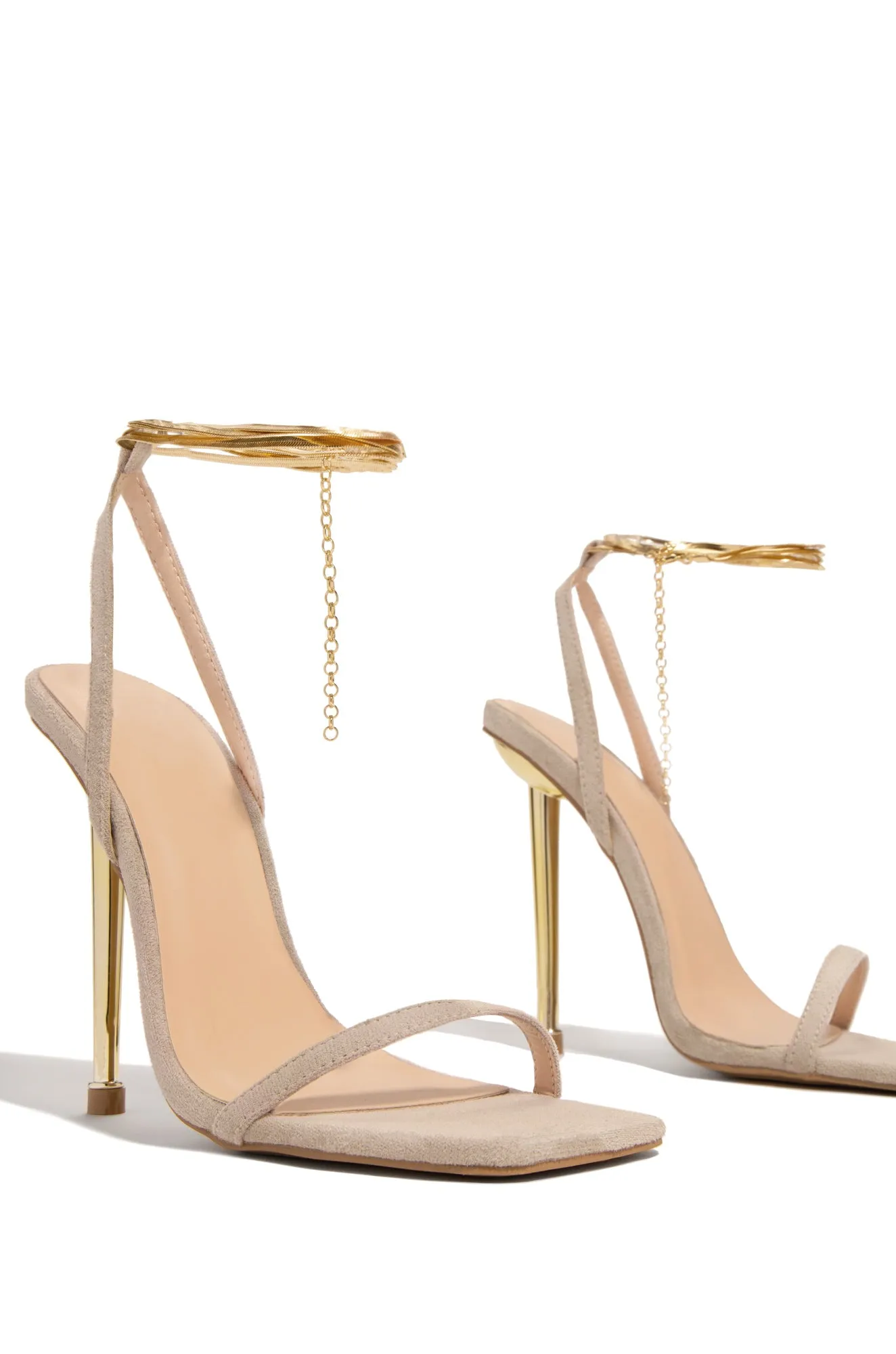 Perfect Affair Single Sole High Heels - Gold