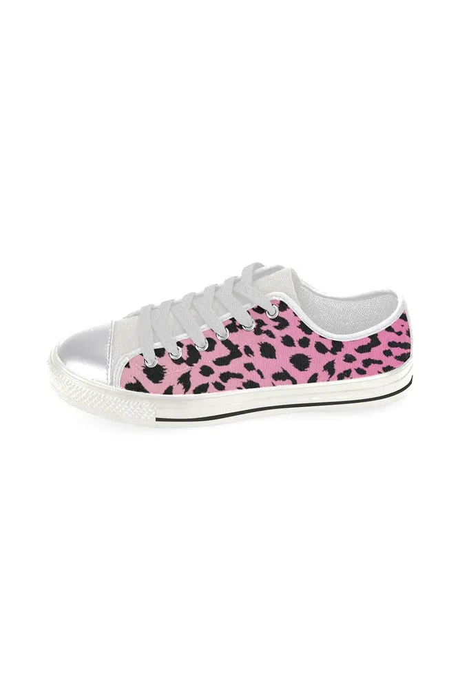 Pink & White Leopard Women's Classic Canvas Shoes