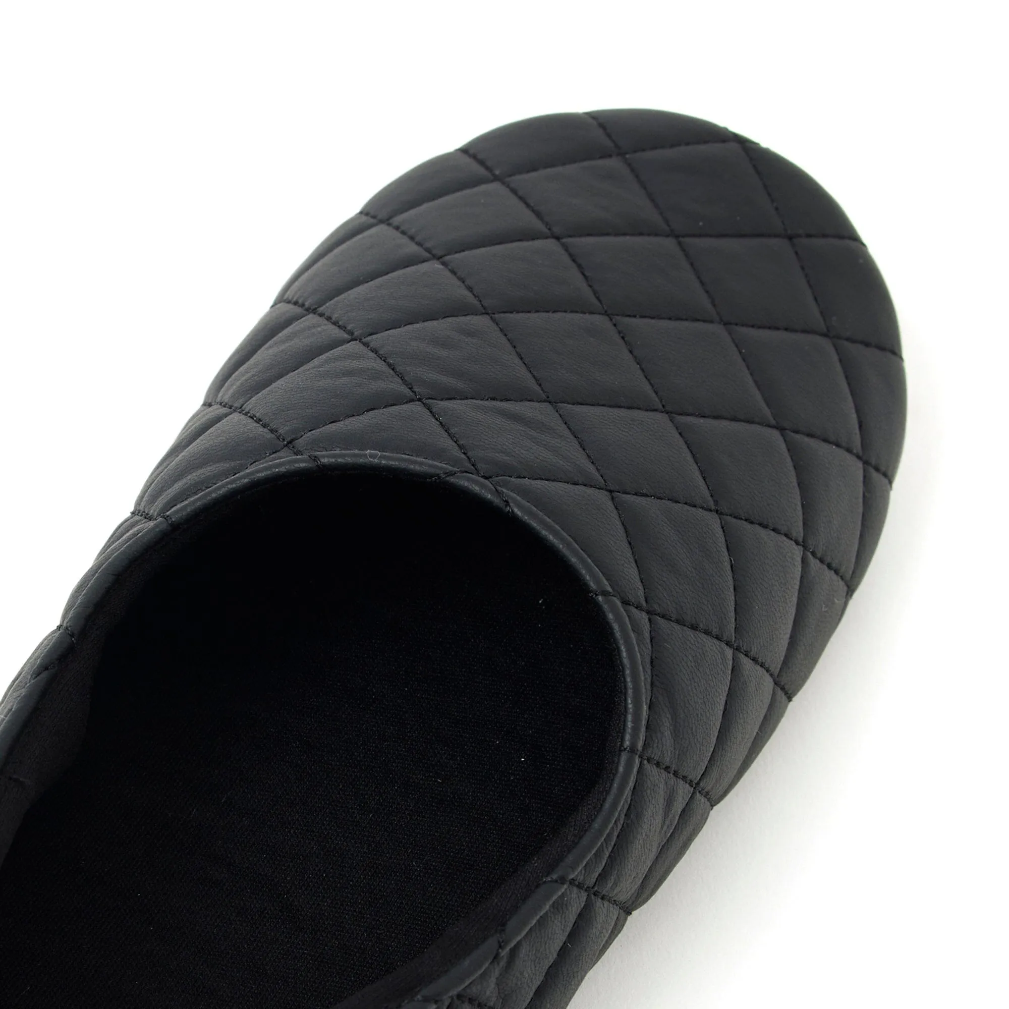 Pocketable Roomshoes  Quilted Black