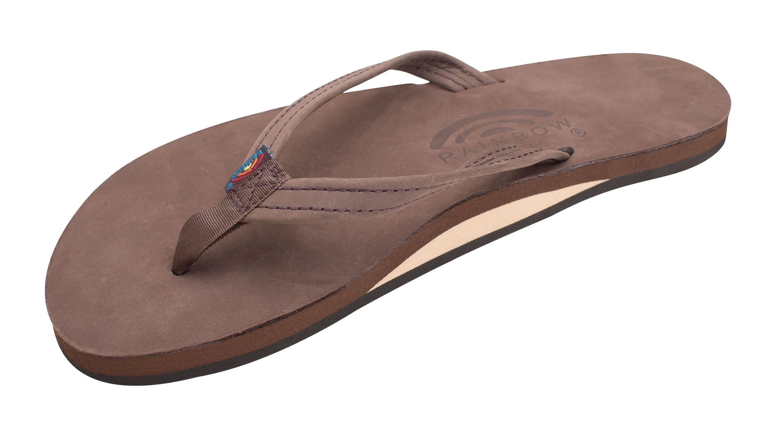 Rainbow Sandals Women's Single Layer Premier Leather Narrow Strap, Expresso