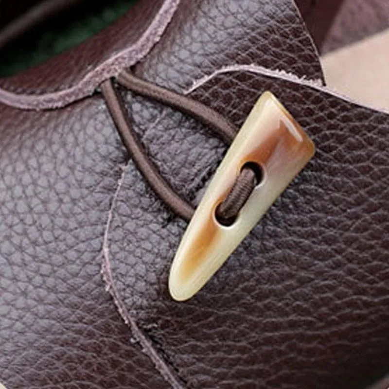 Retro Horn Handmade Leather Shoes