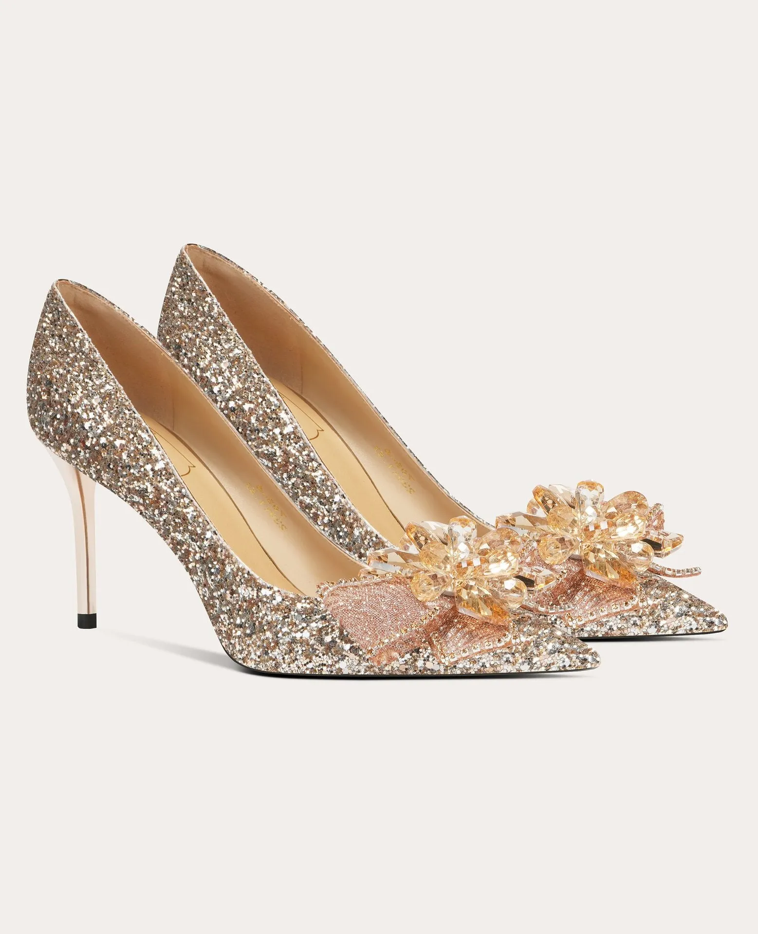 Shinny High Heels with Crystals Wedding Shoes