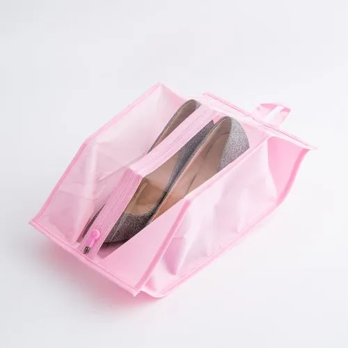 Shoe Travel Storage Bag With Zipper Closure and PVC Clear Window