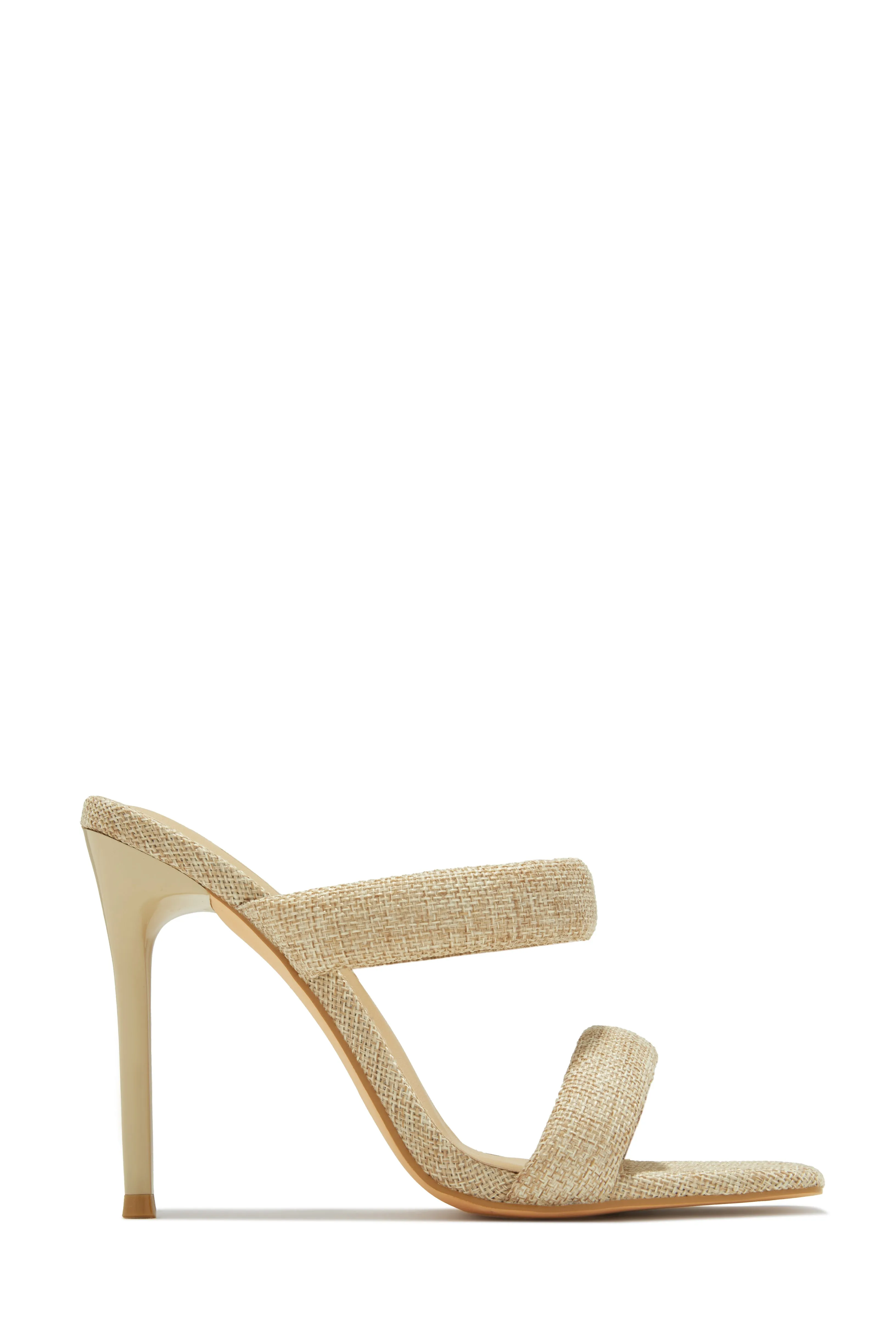 Stassie Single Sole High Heel Mules - White