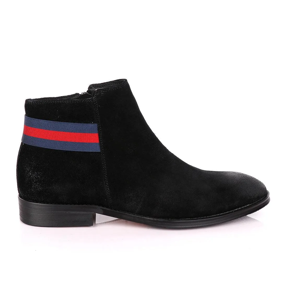 Terry Taylors Black Suede Chelsea Formal Boot.