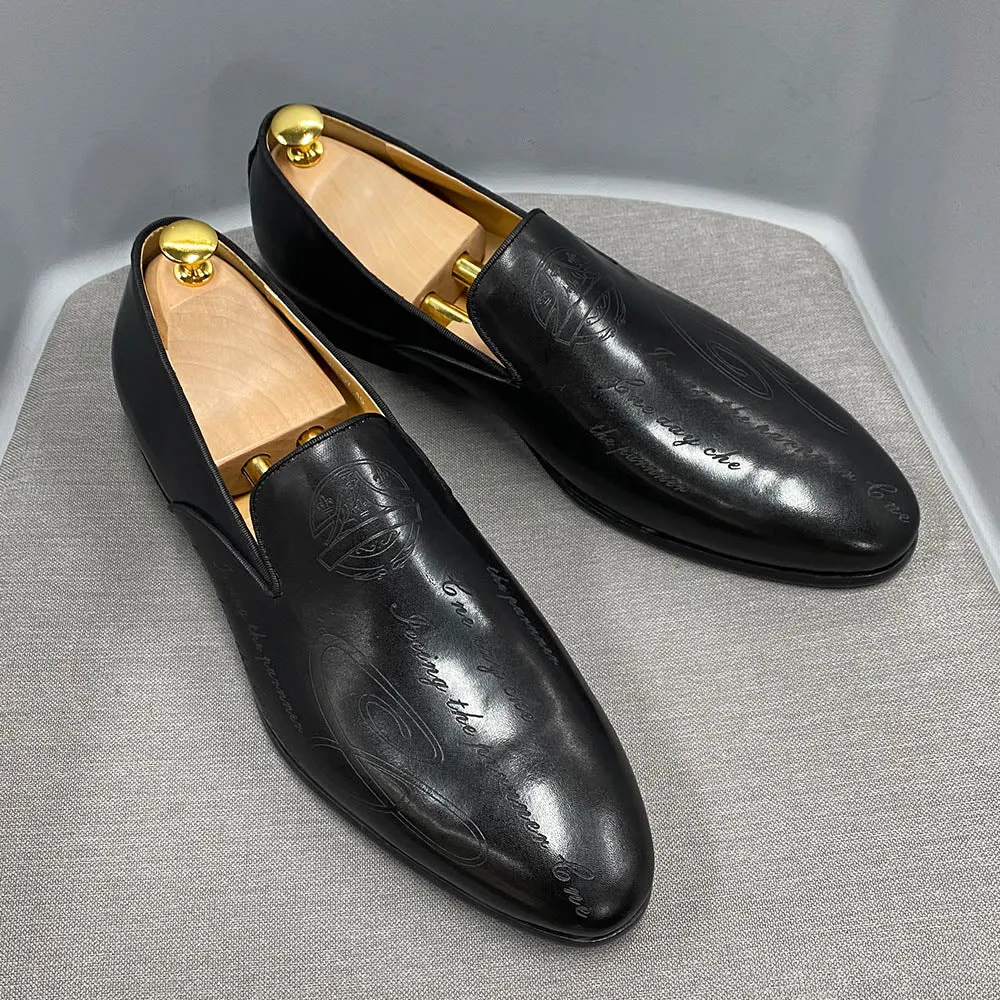 The Napul - Italian Style Hand Painted Leather Loafers