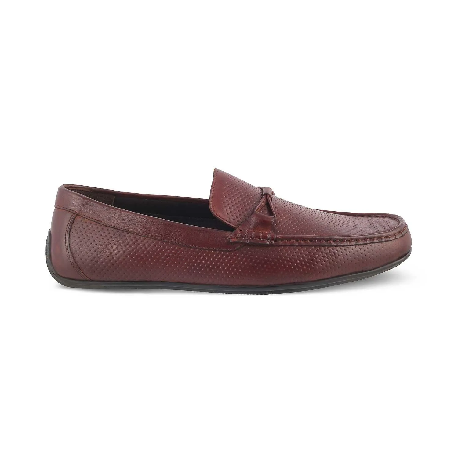 The Yoti Brown Men's Leather Driving Loafers Tresmode