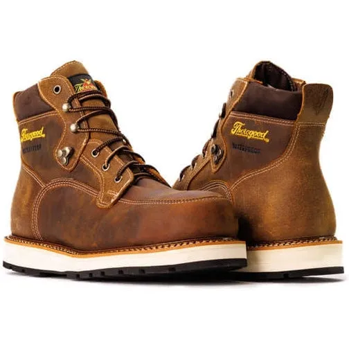 Thorogood Men's Iron River Series 6" ST Waterproof Work Boot -Brown- 804-4145