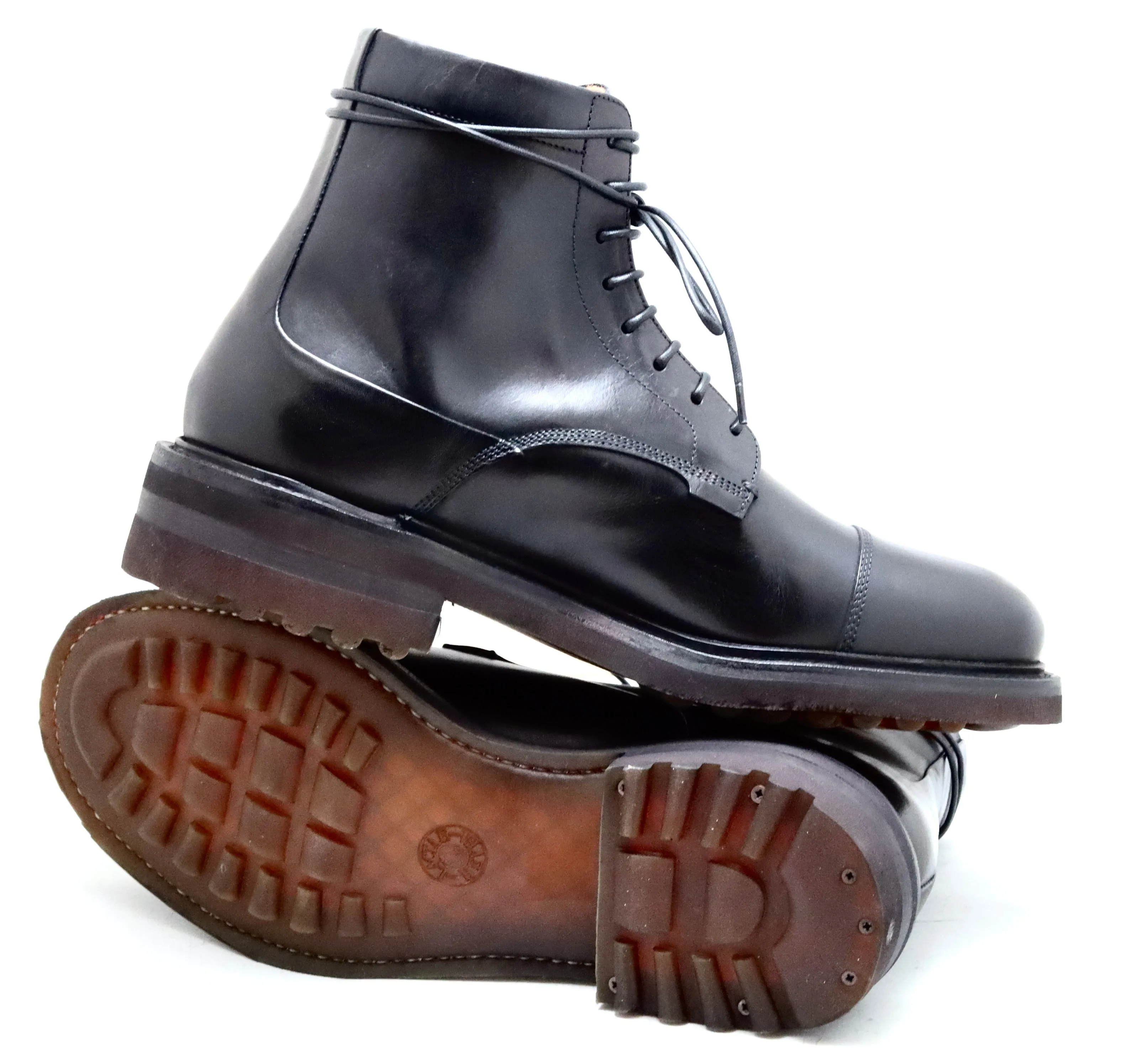 Toe cap derby boot 1  | Black | calf