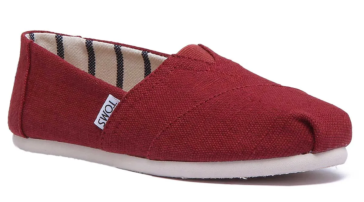 Toms Classic Canvas In Cherry