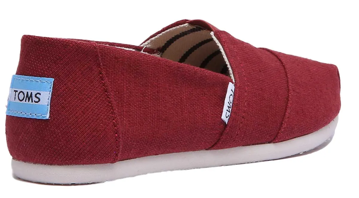 Toms Classic Canvas In Cherry