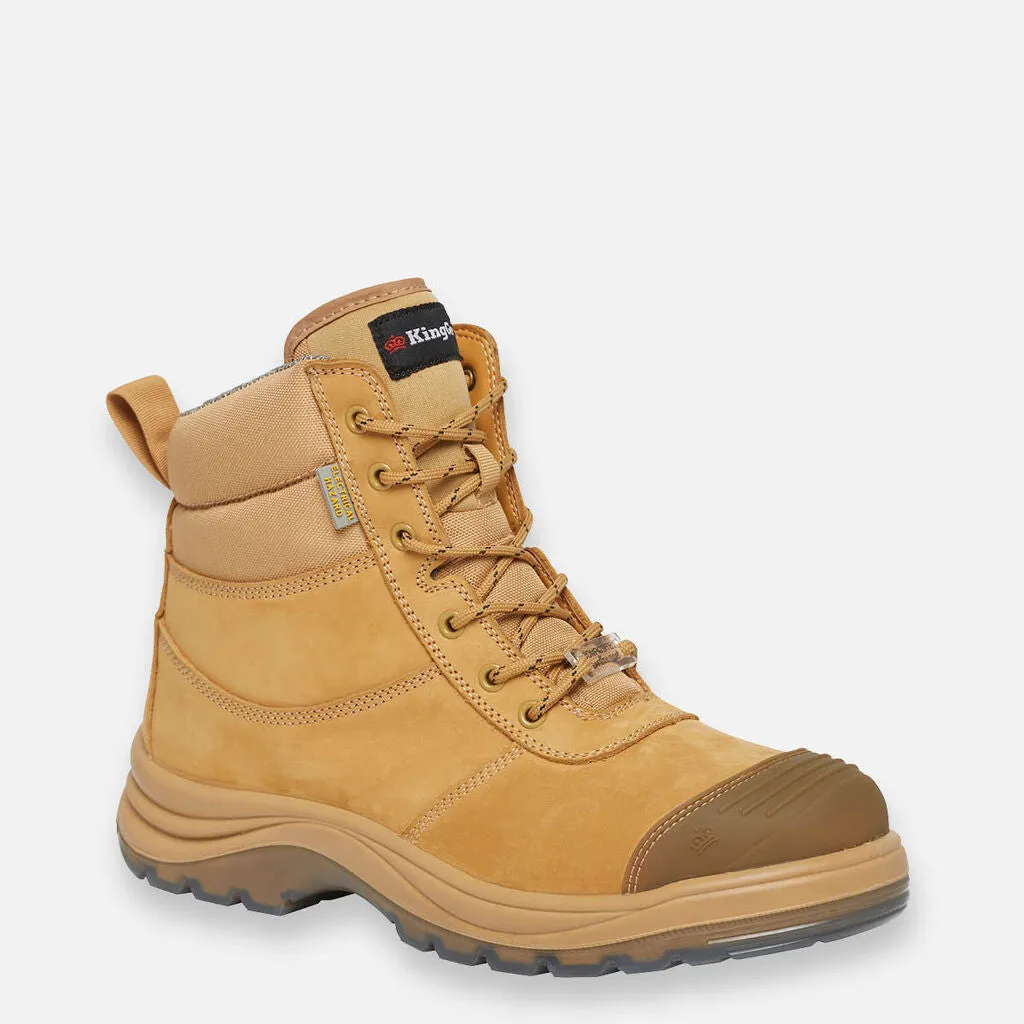 Tradie Zip/Lace Composite Safety Work Boots 6” - K27105 (Wheat)