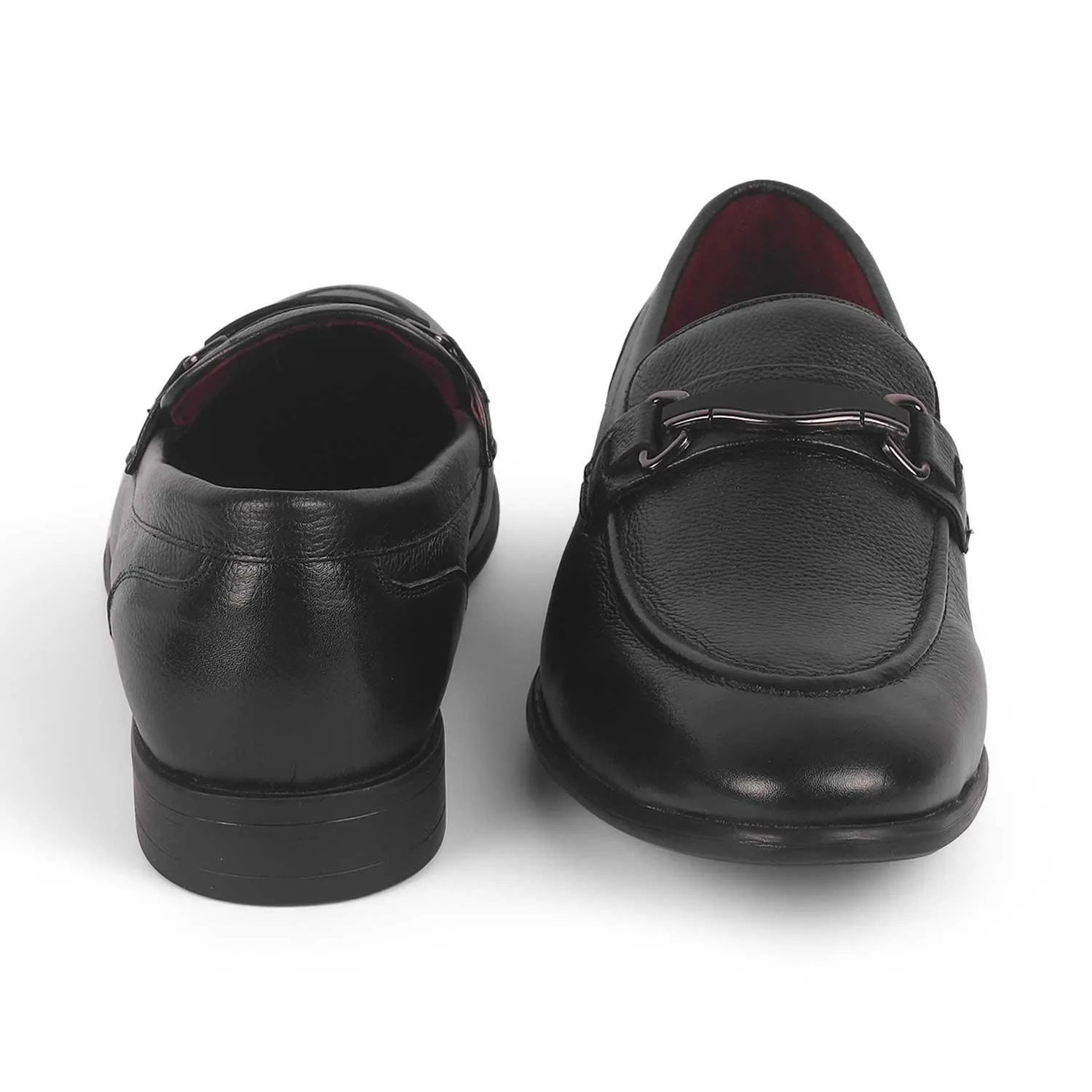 Tresmode Morko Black Men's Leather Loafers