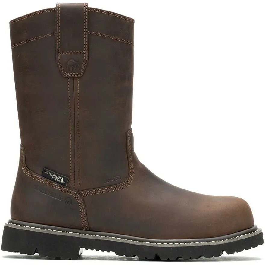 Wolverine Men's Revival 10" Comp Toe WP Wellington Work Boot- Brown- W241020