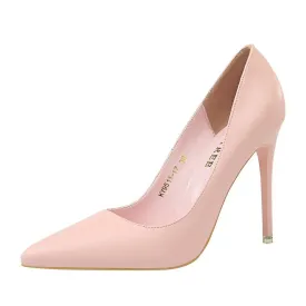 Women pointed toe high heels stiletto 4 inch heels