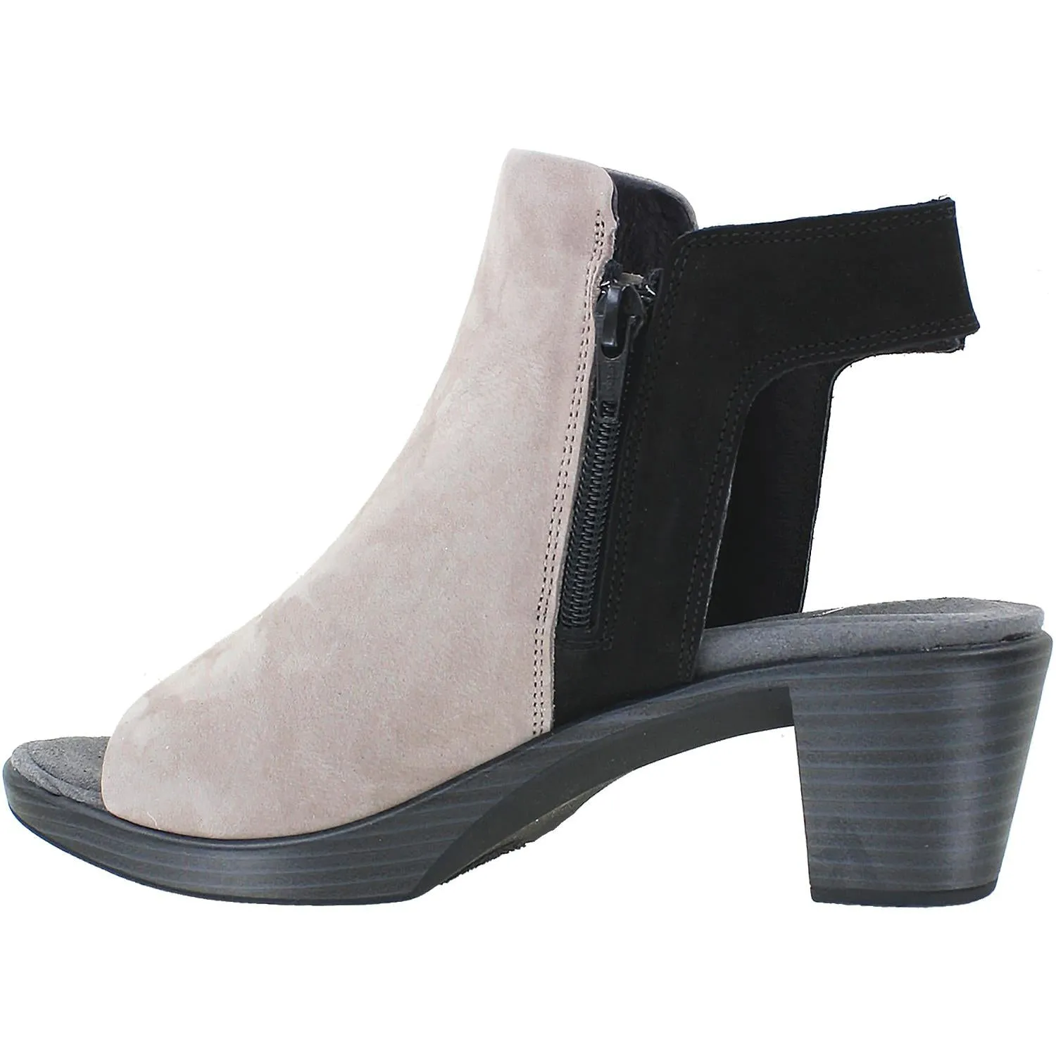 Women's Naot Favorite Stone/Black Velvet Nubuck